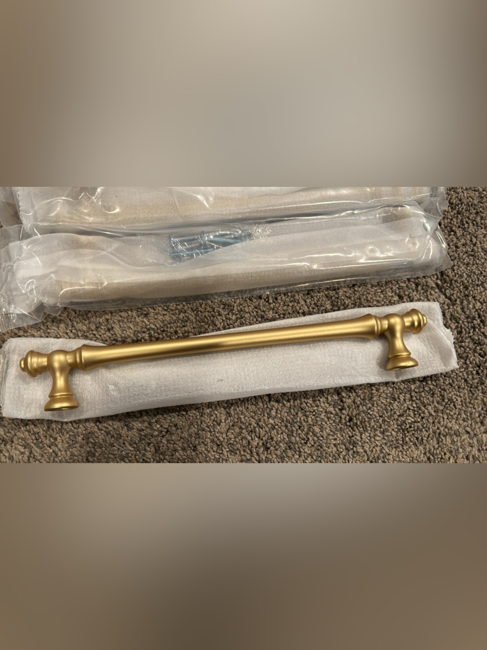 Asidrama 10 Pack 7.5 Inch(192mm) Brushed Gold Kitchen Cabinet Handles